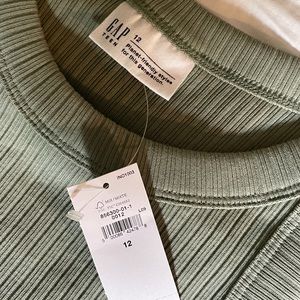GAP Teen sage green ribbed midi dress size 12